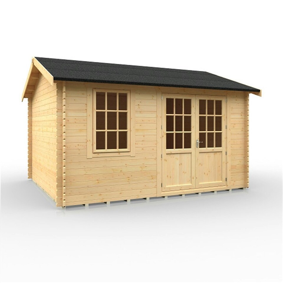 image 1 of 14ft x 12ft (4150mm x 3550mm) Horsforth "The Tallahassee" 28mm Log Cabin With 1 Window