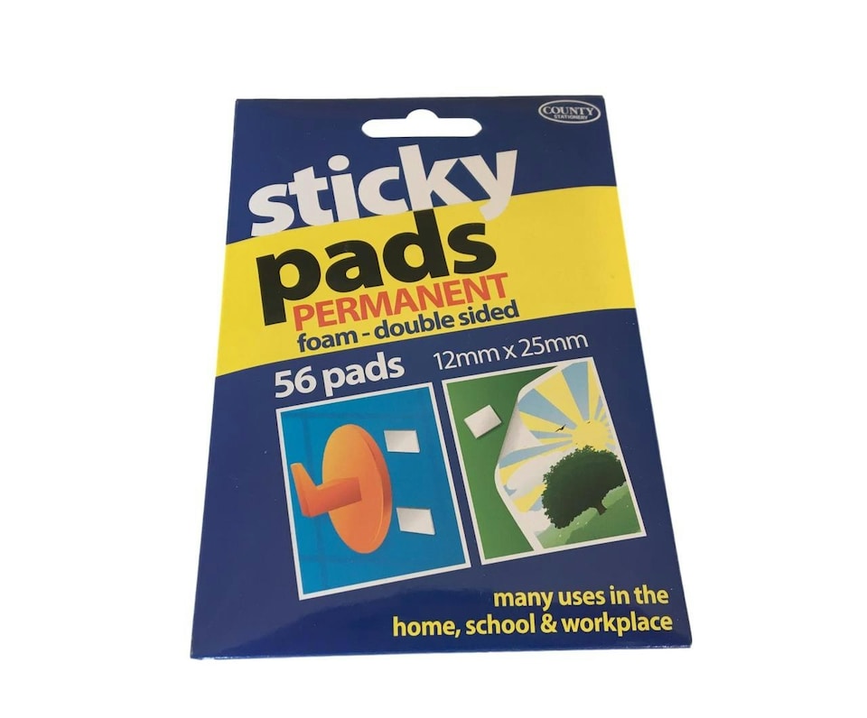 image 1 of Sticky pads permanent foam - double sided 12mm X 25mm 56 pads