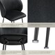 image 5 of Bar Stool Luana - with backrest, velvet look and padded - Set of 6 Black