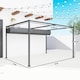 image 3 of Outsunny 4 x 3(m) Metal Outdoor Pergola with Retractable Roof, Outdoor Gazebo with Drainage Holes for Garden, Patio, Lawn, Grey
