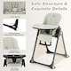 image 7 of COSTWAY 4-in-1 Baby High Chair Feeding Chair Grey
