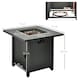 image 5 of Outsunny Square Propane Gas Fire Pit Table, 40000 BTU Rattan Smokeless Firepit Patio Heater with Protective Cover, Glass beads and Lid, 71cm x 71cm x 63cm, Black