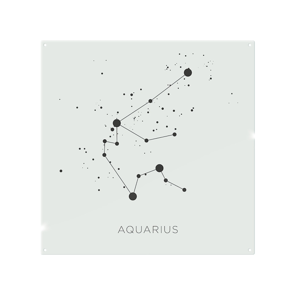 image 1 of Star Constellation Zodiac Aquarius Dining Splash Back | White