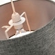 image 2 of Contemporary and Sleek 12 Inch Grey Linen Fabric Drum Lamp Shade 60w Maximum