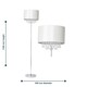 image 9 of First Choice Lighting Pair of Cream Faux Silk Jewelled Floor Lamps Chrome | White