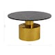 image 1 of Interiors by Premier Coffee Table With Black Marble Top, Gold Finish Lounge Table, Spacious Decorative Table, Modern Accent Table Gold