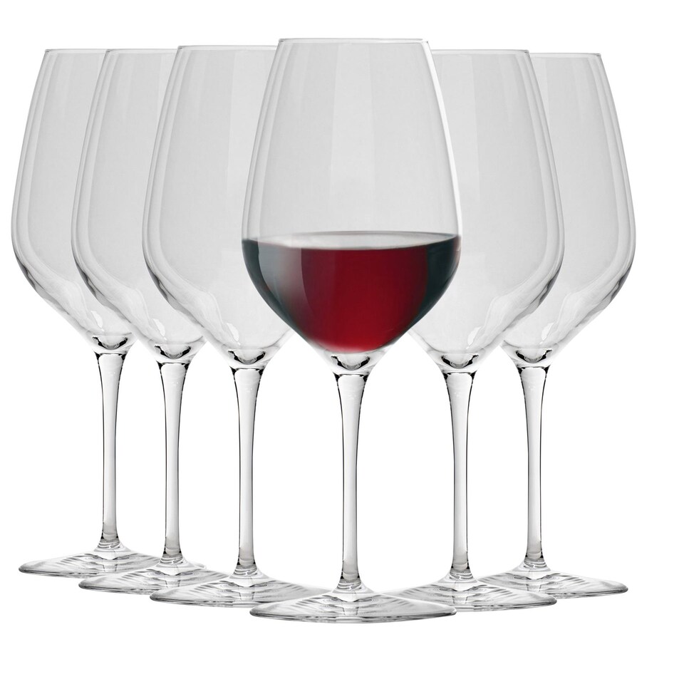 image 1 of Bormioli Rocco Inalto Tre Sensi Red Wine Glasses - 550ml - Pack of 6