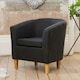 image 2 of Alderwood Fabric Tub Chair - Black