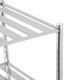 image 5 of Micah 3 Tier Chrome Shelf Unit with Rubber Feet Silver