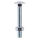 image 1 of Timco - Carriage Bolts & Hex Nuts - Zinc (Size M8 x 40 - 100 Pieces)