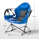 image 7 of Outsunny Hammock Camping Chair Set of 2, Adjustable Back Camp Chair Blue