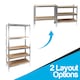 image 5 of TekBox Boltless Garage Silver Shelving Rack - Set of 2