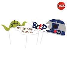Star Wars Birthday Photobooth Props (Pack of 6) - Multicoloured - One Size
