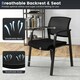 image 7 of COSTWAY Set of 2 Meeting Waiting Room Office Chairs Stackable Black