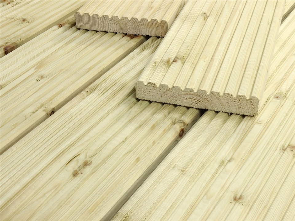 image 1 of eDecks Redwood Timber Decking Boards, 3600mm, 145 x 28mm - Pack of 30