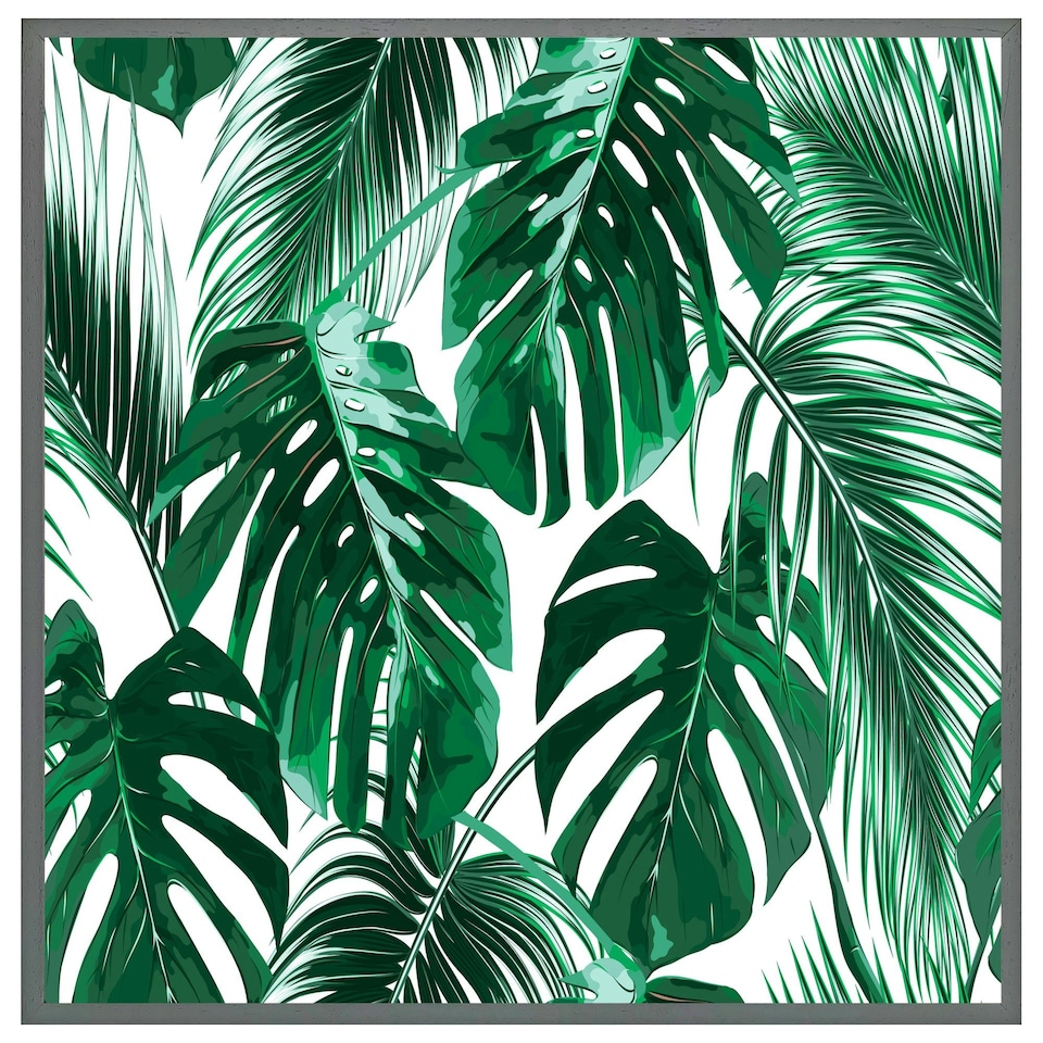 image 1 of Palm leaves (Picture Frame) Grey | XL