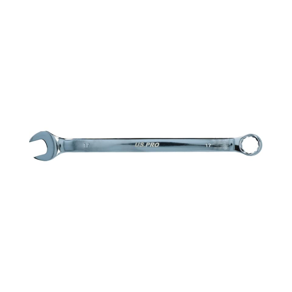 image 1 of 17mm Extra Long Metric Combination Spanner Wrench 260mm Chrome Vanadium Steel