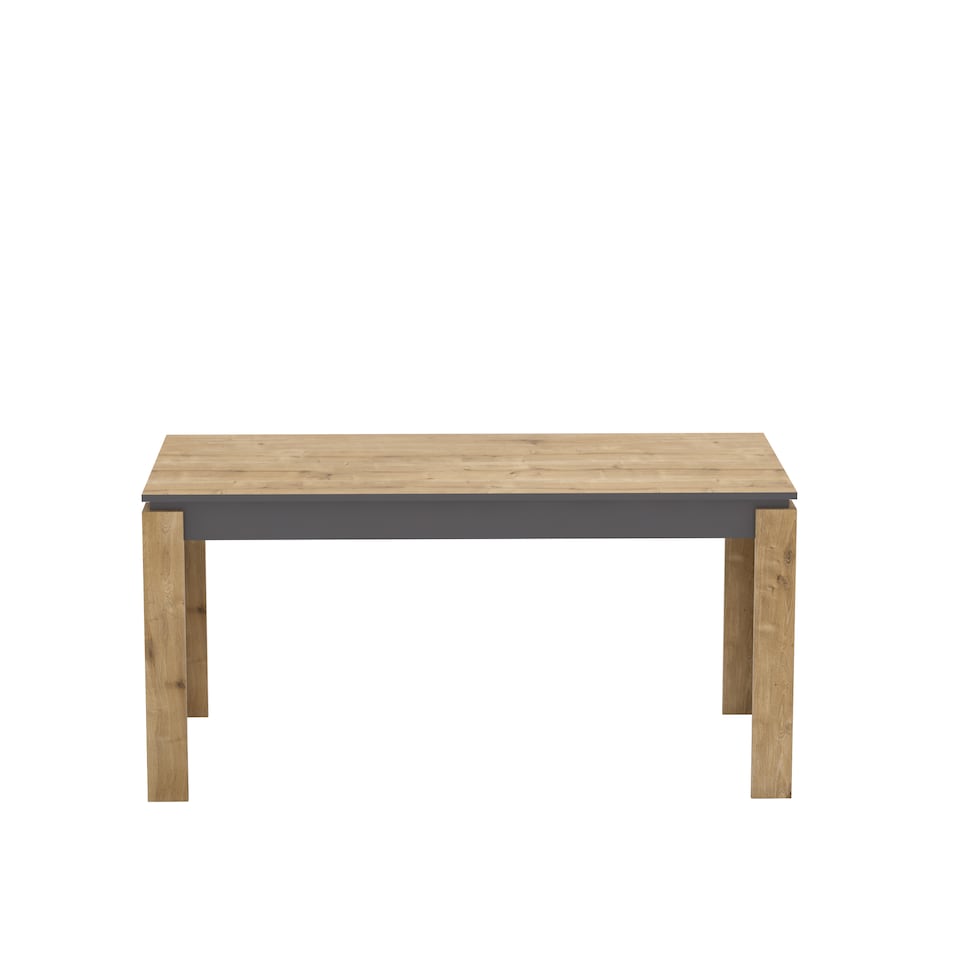 image 1 of Decorotika Manhattan Rectangular Dining Table for 6 - 80 cm H x 160 cm W x 80 cm D | Multi | Oak and Grey | 1