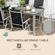 image 8 of Outsunny 7 Piece Garden Dining Set, Outdoor Table and 6 Chair, Aluminium, Black