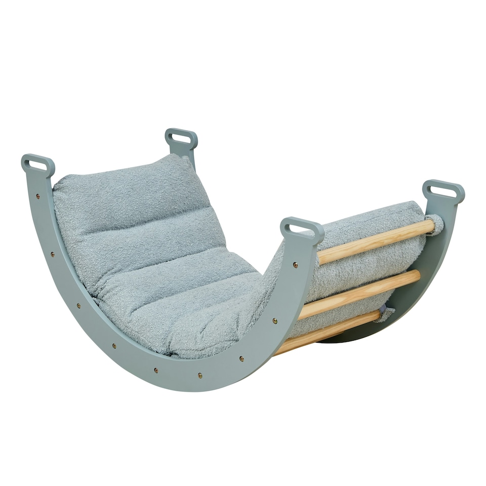 image 1 of Tutti Bambini Scala Montessori Pikler Rocking Frame Cushion - Boucle Ocean Stone