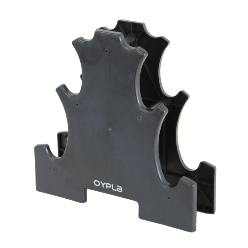 image 1 of 12kg Vinyl Hand Dumbbell Workout Weight Set Including Stand