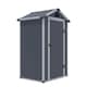 image 2 of 4 x 3 (1.34m x 1.04m) Single Door Apex Plastic Shed - Dark Grey