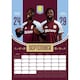 image 3 of Aston Villa FC 2026 A3 Wall Calendar | Red | Maroon/Blue | 1