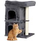 image 1 of PawHut 66cm Small Cat Tree for Large Adult Kittens Up to 7 KG, Cat Tower with Large Top Perch, 2 Condos, Sisal Scratching Post, Toy Ball, for Climbing, Relaxing, Playing, Dark Grey