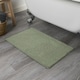 image 1 of OHS Soft Microfibre Non-Slip Absorbent Noodle Chenille Bath Runner Mat Green | Sage Green | 45 x 75cm