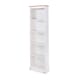 image 3 of Corona 5-Shelf Tall Narrow Bookcase - Premium Wax Top with Solid Pine Construction and Practical Shelving | White | White Wax | One Size | 1