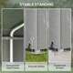 image 7 of Outsunny 1.6 x 2.2m Garden Storage Shed Portable Shed Tent, Light Grey Grey | Light Grey