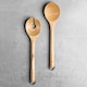 image 4 of KitchenAid Birchwood Salad Servers, Fork and Spoon