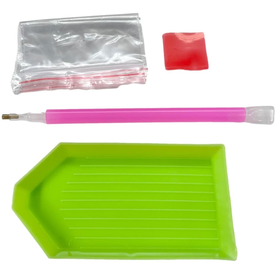 image 1 of Puppy with Fairy Tabletop Diamond Painting Kit