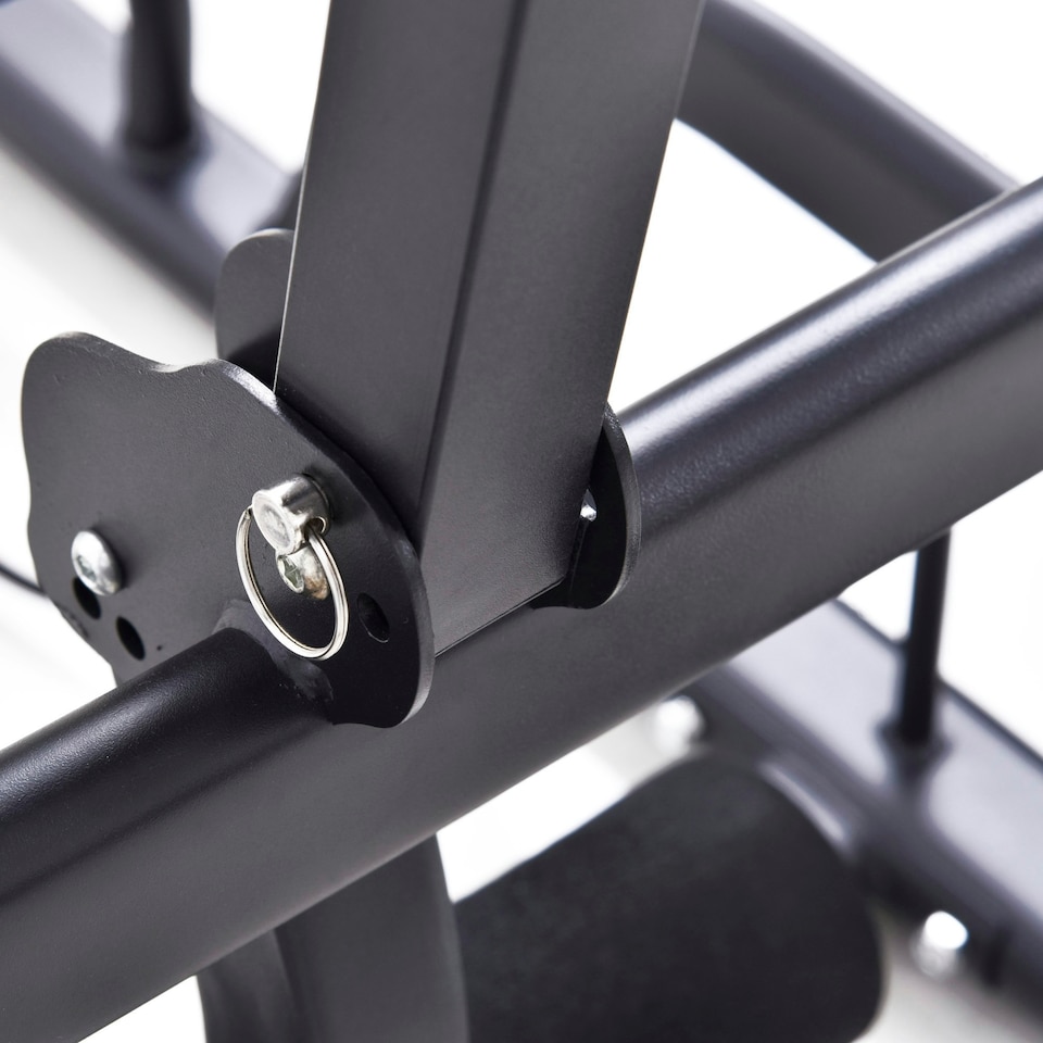 image 1 of HOMCOM Multifunction Home Workout Station Tower Steel Frame w/ Bench Bars Ropes