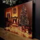 image 4 of 40 x 60cm Fibre Optic Wall Canvas with Christmas Tree Scene and Multicoloured LEDs