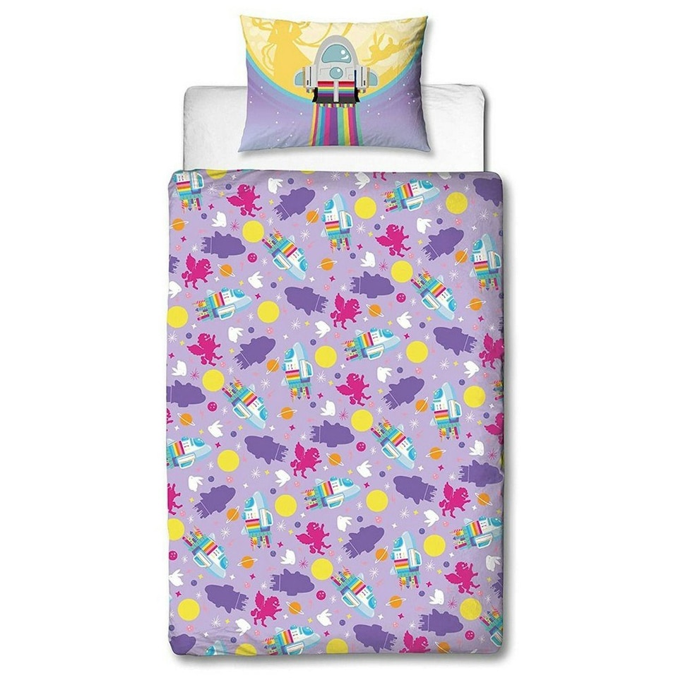 image 1 of Over The Moon Galactic Duvet Cover Set - Multicoloured - Single | Multi | Single