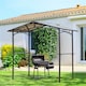 image 2 of Outsunny 8ft x 5ft Outdoor BBQ Protective Gazebo Tent Aluminium Steel Frame w2 Shelves Hardtop Roof Canopy Ground Stakes Safe Cooking