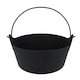 image 1 of Halloween Black Plastic Cauldron 24cm