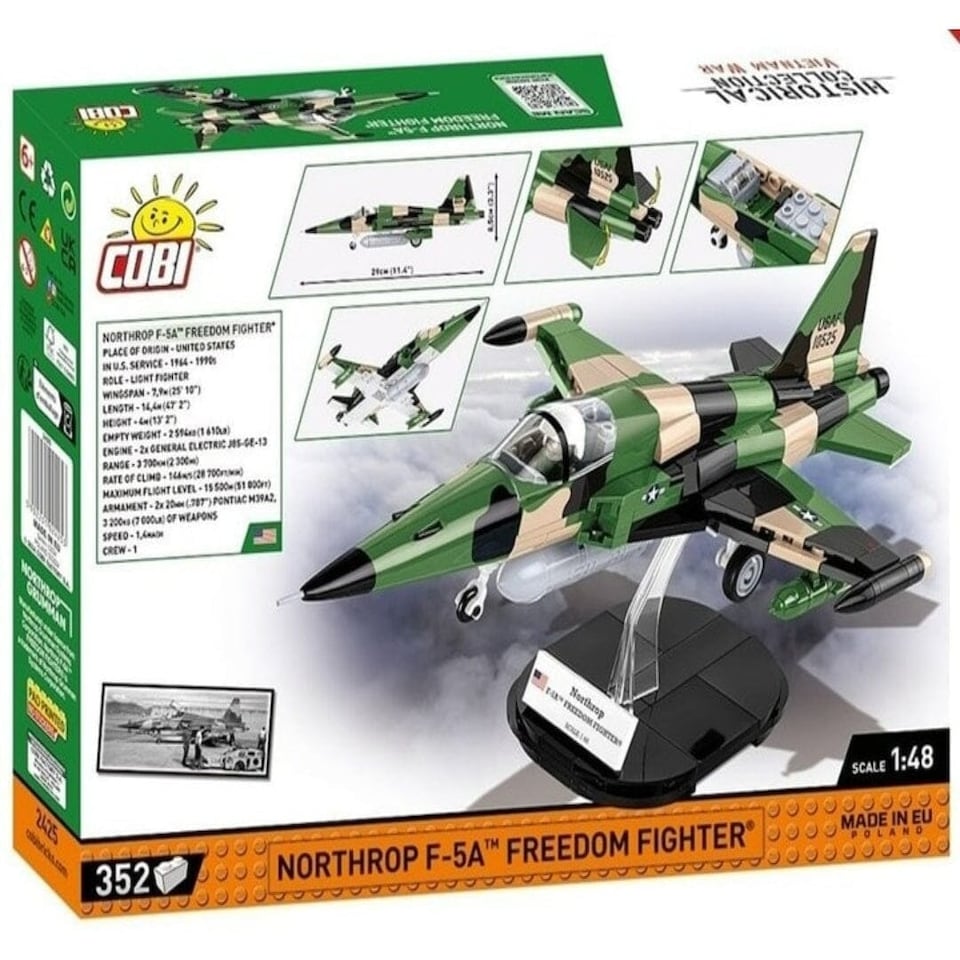 image 1 of Northrop F-5A F.F plane model - COBI 2425 - 352 bricks