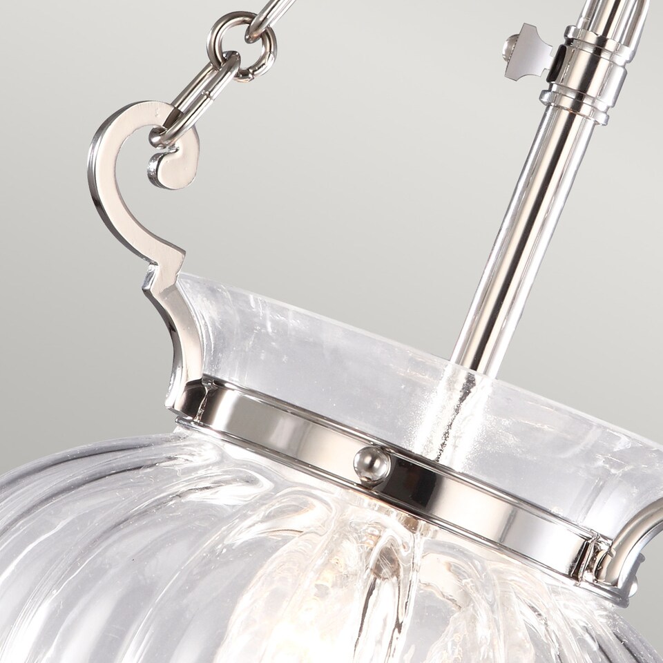 image 1 of Finsbury Park 3 Light Small Ceiling Lantern Pendant Polished Nickel, E14