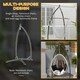 image 5 of Outsunny Hammock Chair Stand Metal Frame Hammock Stand Only with Chian, Black 