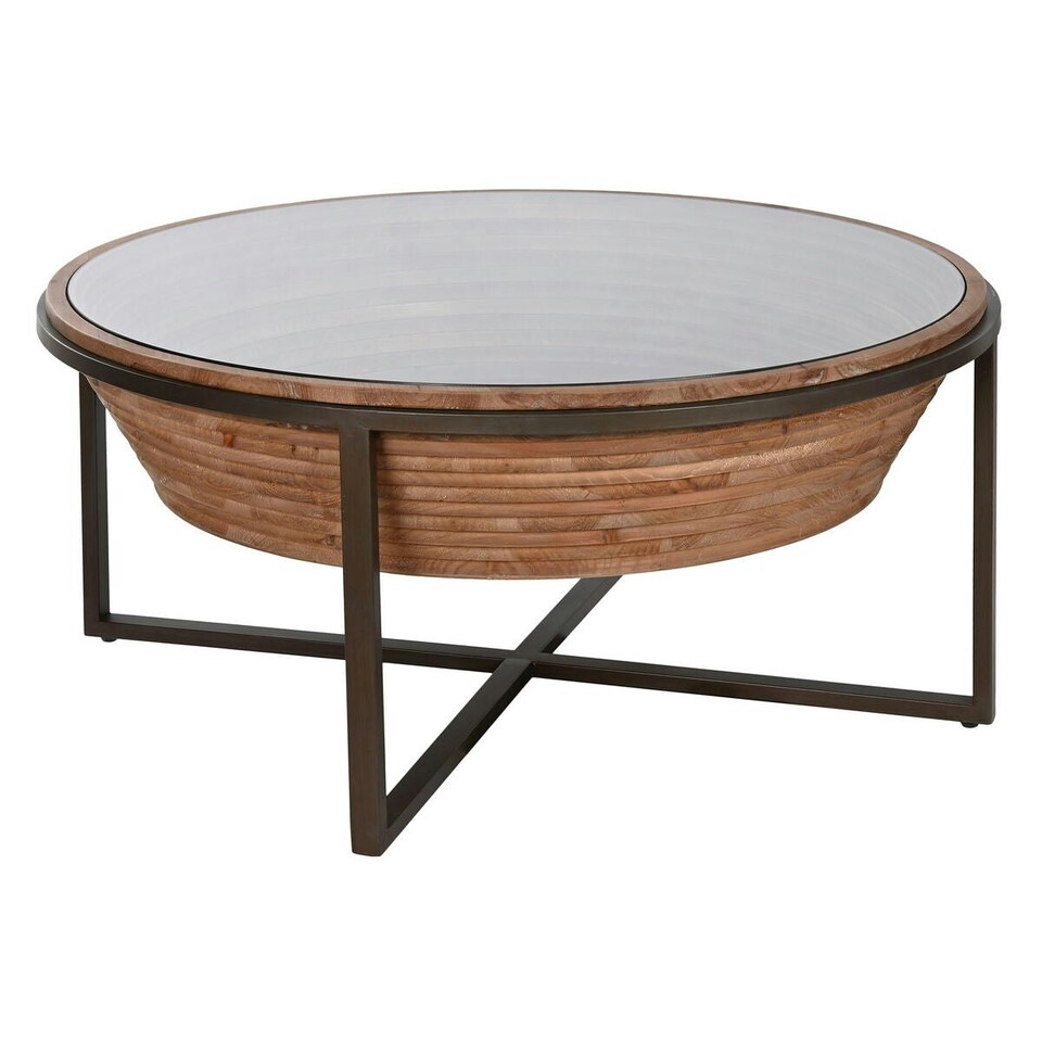 image 1 of Centre Table Home ESPRIT Crystal Fir wood 102 x 102 x 46 cm N/A