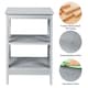 image 5 of COSTWAY 3-Tier Nightstand Side Table X-Design End Table Grey