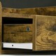 image 8 of HOMCOM Floating Nightstand Set of 2, Nightstand with Drawer, Rustic Brown