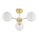 image 2 of Contemporary Chic Polished Gold Ceiling Light with Opal White Globe Glass Shades | Gold