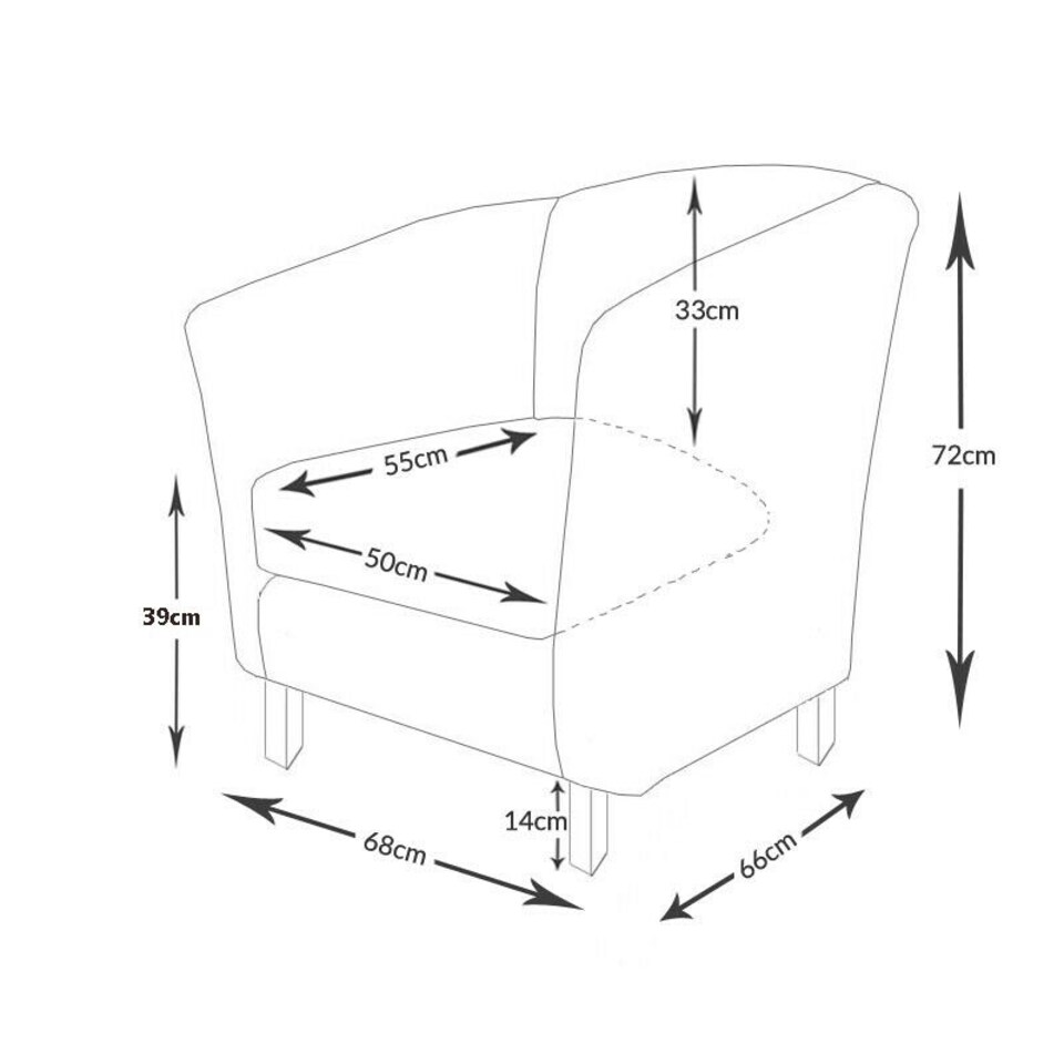 image 1 of Velvet Fabric Tub Chair Armchair Club Chair