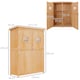 image 5 of Outsunny Wooden Garden Shed with Two Windows, Tool Storage Cabinet, Outdoor Double Door Organizer 127.5L x 50W x 164H cm, Natural