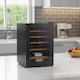 image 2 of HYE 62L Wine Cooler 20 Bottles, 43cm, Touch Controls, LED Lights, Black, Wooden Shelves - RF01WC20B31
