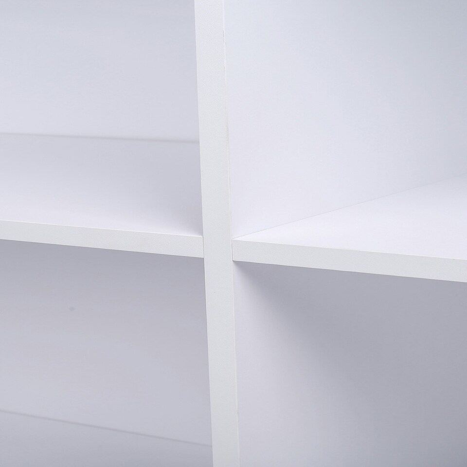 image 1 of Living and Home Sideboard Cabinet with Open Shelves, White