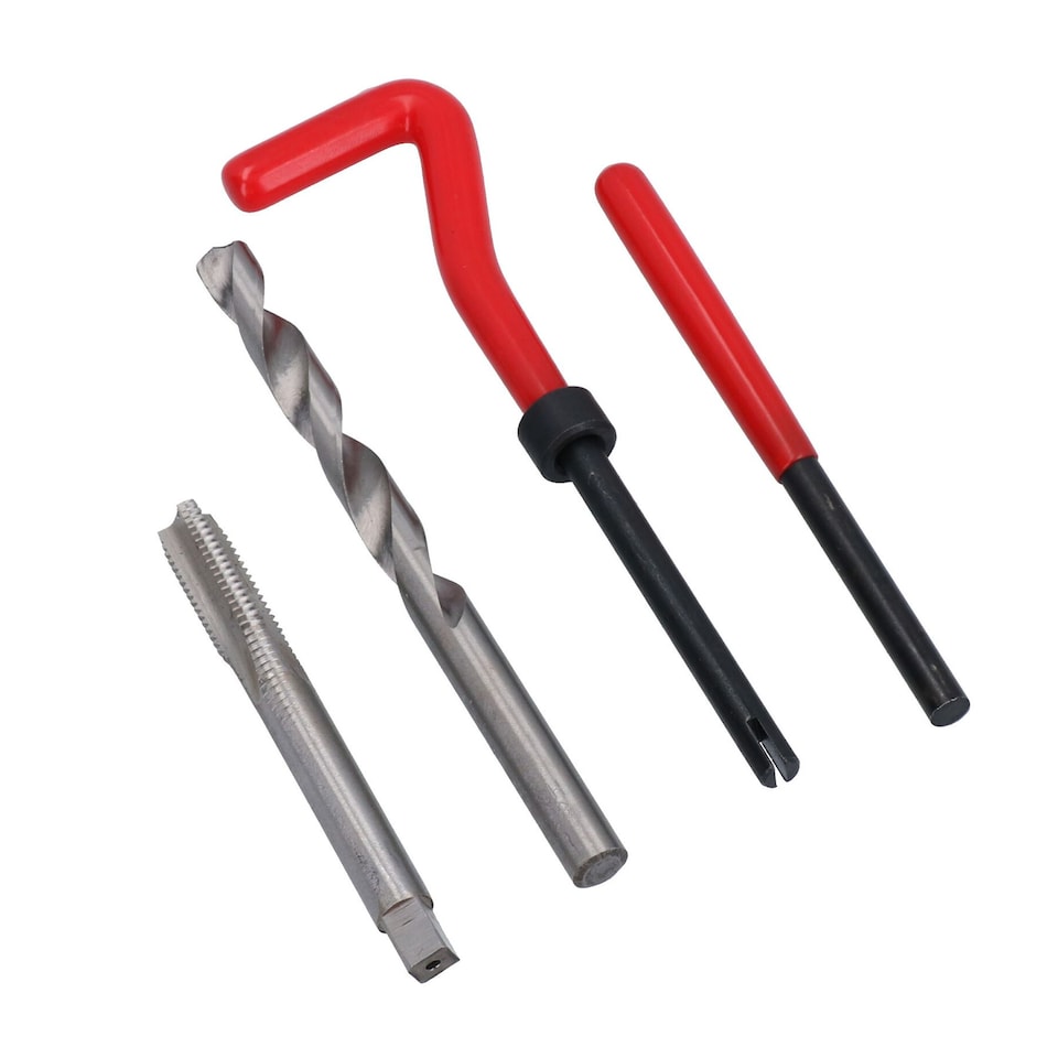 image 1 of M8 x 1.25mm Thread Tap Repair Cutter kit helicoil 15pc set damaged thread AN063